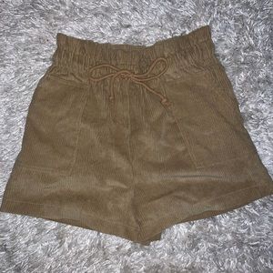 High waisted corduroy shorts size small